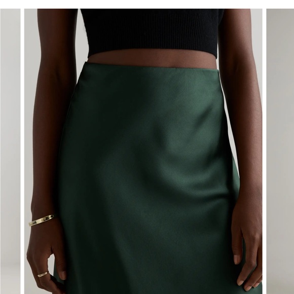 Quince washable silk Midi Skirt - Green Size S - Picture 2 of 7